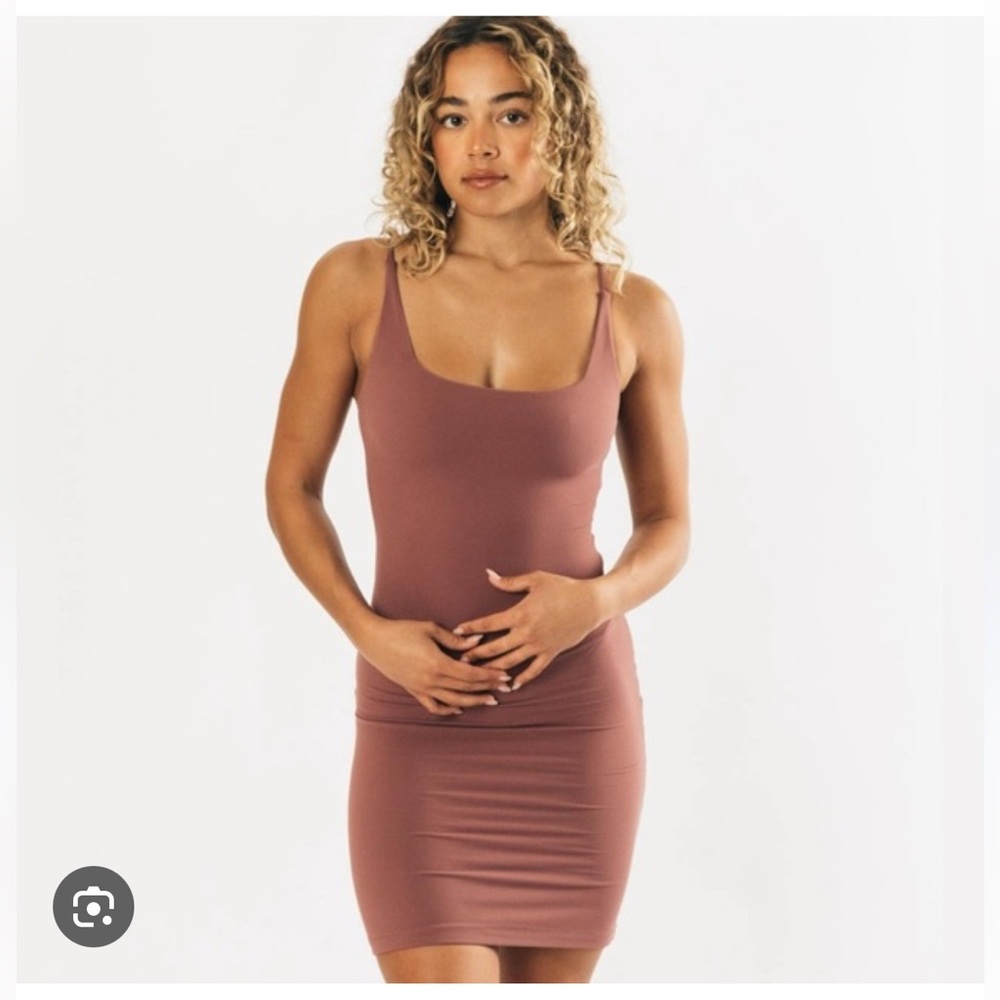 Alphalete Allure Dress in Dusty Rose